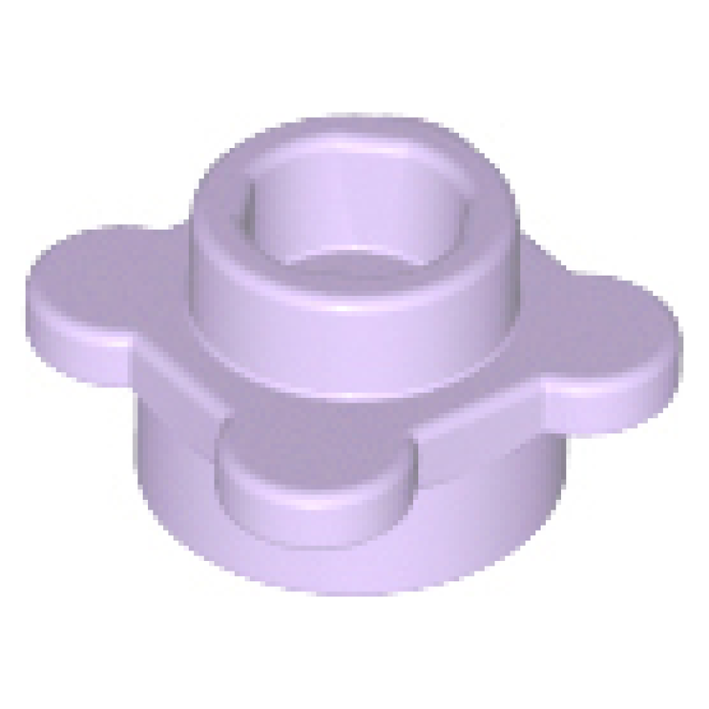 Plaat, Rond 1x1 met bloemrand (4 blaadjes) Lavender